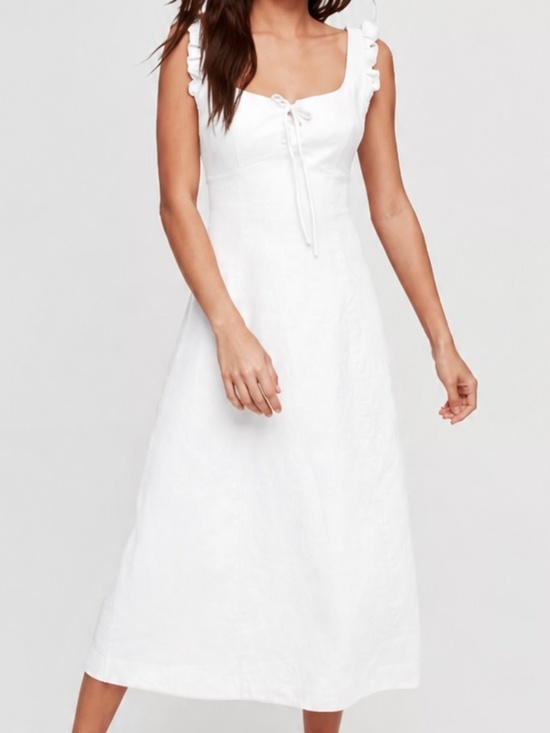 Wilfred Dresses & Skirts - aritzia wilfred white linen dress size small
